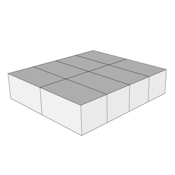 DOPPELBETT AUS PAPPE OHNE KOPFTEIL