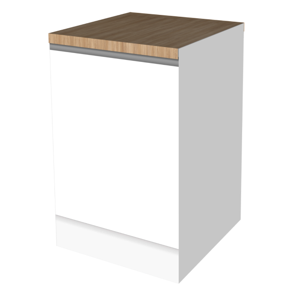 Cubiqz Unterschrank 60cm aus karton mit abnehmbaren Kartonarbeitsplatten