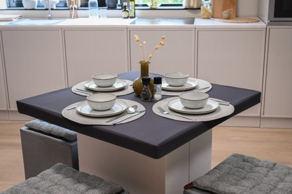 BEZUG FÜR EINEN EINZELNEN ESSTISCH | für Tisch aus Pappe | Homestaging
