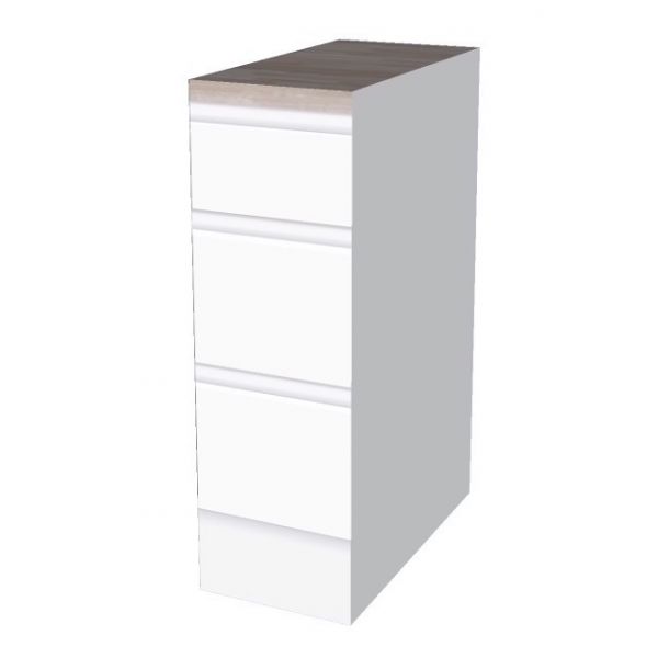 UNTERSCHRANK 30 CM GRIFFLOS MIT SCHUBLADEN