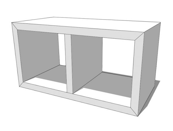 LUUCK FÄCHERSCHRÄNK MIT 2 FÄCHERN