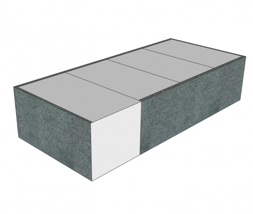 Maßgeschneiderter Bettrock/Bettbezug | geeignet für Cubiqz-Betten aus Pappe