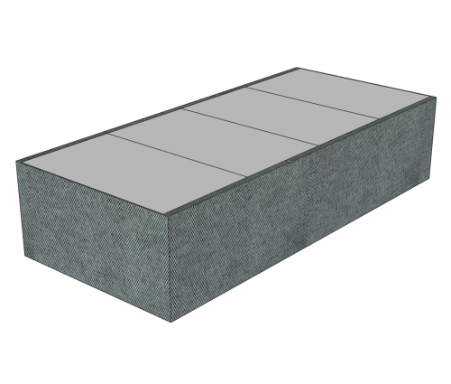 Bettrahmenbezug / Bettrock / Bettvolant für Einzelbett aus Pappe | Cubiqz