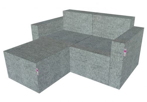 2-ER SOFA MIT CHAISE LONGUE INKLUSIVE BEZUG