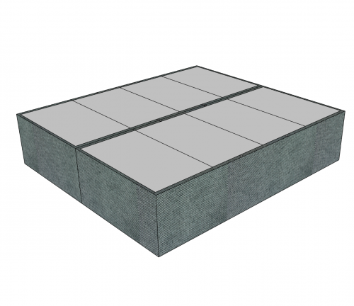Bettrahmenbezug / Bettbezug / Bettrock | geeignet für Cubiqz-Betten aus Pappe