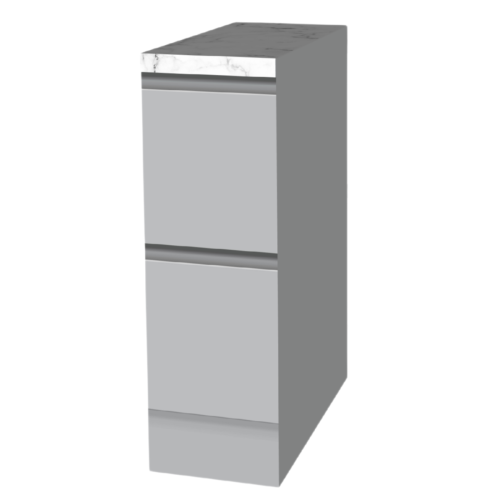Cubiqz Unterschrank 30cm grau, aus karton mit abnehmbaren Kartonarbeitsplatten