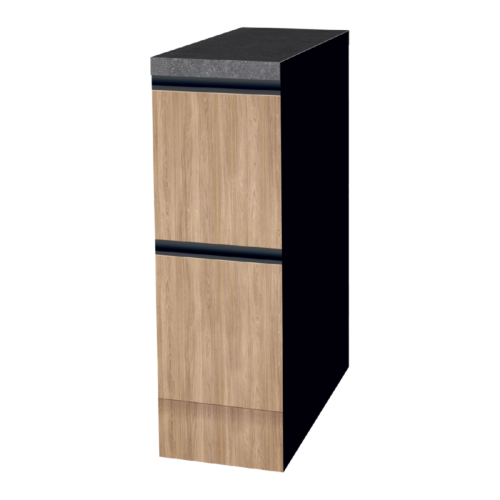 UNTERSCHRANK 30 CM HOLZ | Pappküche Reversibel + abnehmbare Arbeitsplatte