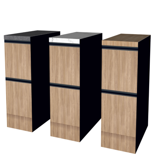 UNTERSCHRANK 30 CM HOLZ | Pappküche Reversibel + abnehmbare Arbeitsplatte