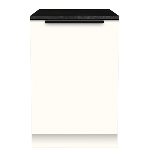 UNTERSCHRANK 60 CM | Pappküche BASE – mit Griff & schwarzer Natursteinoptik-Arbeitsplatte