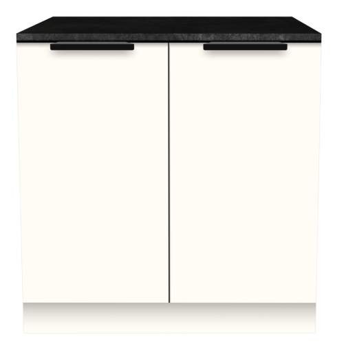 UNTERSCHRANK 90 CM | Pappküche BASE – Druck mit 2 Schranktüren