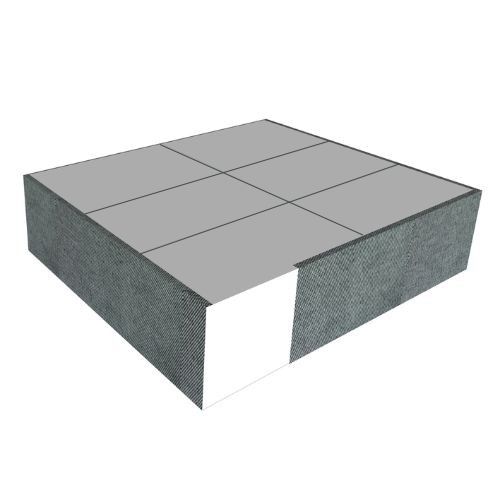 Bettrahmenbezug / Bettbezug / Bettrock aus Stoff, für Doppelbett | Cubiqz Pappmöbel