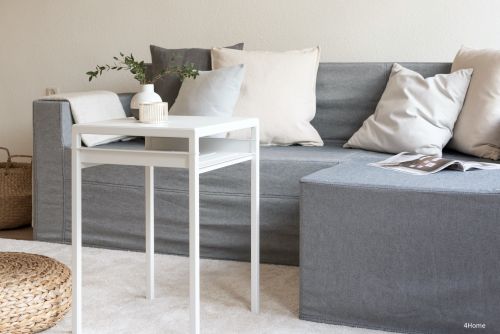 Cubiqz Pappsofa (3-Sitzer) mit Chaiselongue. Farbe GRACE