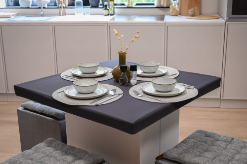 BEZUG FÜR EINEN EINZELNEN ESSTISCH | für Tisch aus Pappe | Homestaging