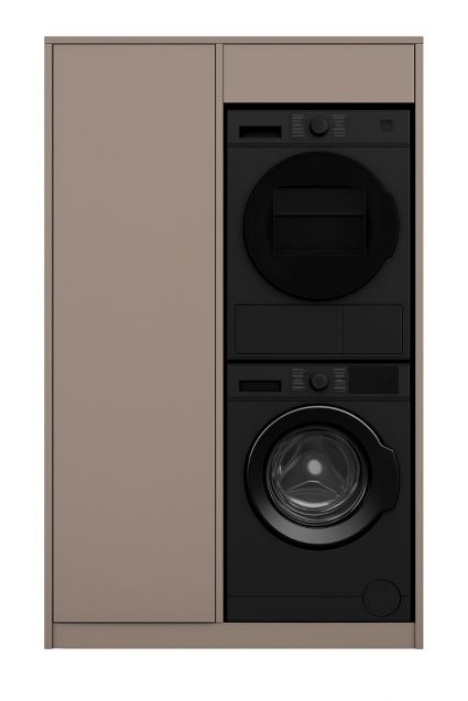 Waschmachine + Trockner Antrazit aus Pappe im Waschmachinenschrank - Cubiqz