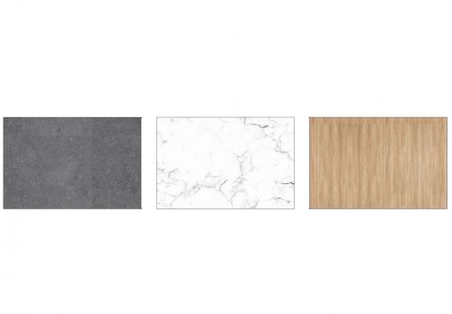 CUBIQZ ABNEHMBARE ARBEITSPLATTE 90 CM In Farbe Naturstein Grau, Weisser Marmor, Holz