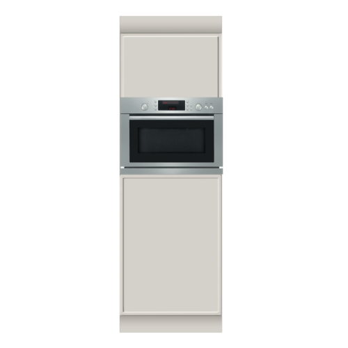 HOCHSCHRANK 60 CM MIT KOMBI-BACKOFEN | Pappküche PURE | Homestaging