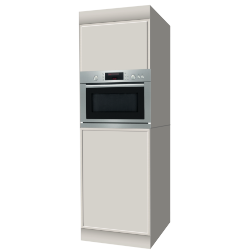 HOCHSCHRANK 60 CM MIT KOMBI-BACKOFEN | Pappküche PURE | Homestaging