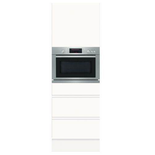 HOCHSCHRANK 60 CM FÜR GRIFFLOSE KÜCHE INKLUSIVE MIKROWELLENHERD
