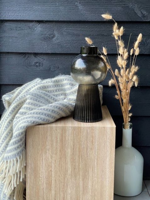 Beistelltisch / Sitzwürfel / Nachttisch mit Holzdruck. Zum Präsentieren Ihrer Produkte/Zubehör. Einfach zu falten/entfalten, wiederzuverwenden und zu transportieren