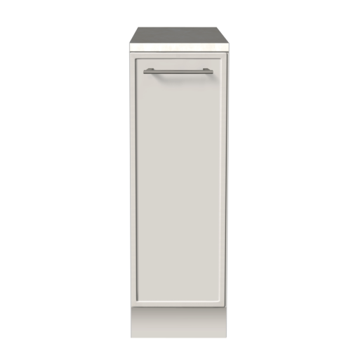 UNTERSCHRANK 30 CM | Pappküche PURE – mit Griff & elfenbeinfarbener Natursteinoptik-Arbeitsplatte by Cubiqz
