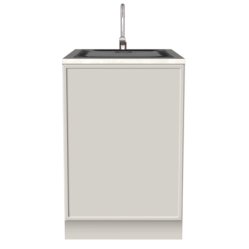 UNTERSCHRANK 60 CM | Pappküche PURE – mit echter Küchenarmatur