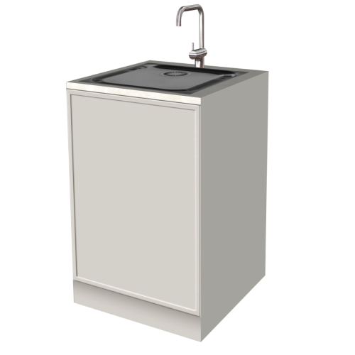UNTERSCHRANK 60 CM | Pappküche PURE – mit echter Küchenarmatur