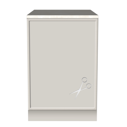 UNTERSCHRANK 60 CM | Anpassbar für Leitungen und Rohre – Pappküche BASE | Homestaging