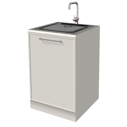 UNTERSCHRANK 60 CM | Pappküche PURE – mit echter Küchenarmatur