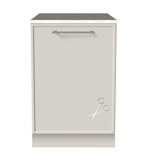LOWER CUPBOARD 60 CM | Adjustable for Pipes – Cardboard Kitchen PURE | Homestaging