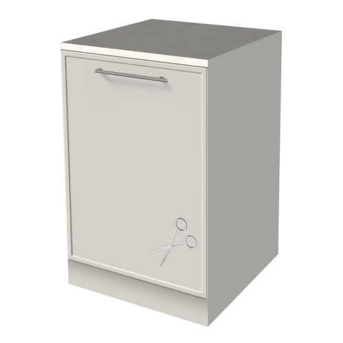 LOWER CUPBOARD 60 CM | Adjustable for Pipes – Cardboard Kitchen PURE | Homestaging