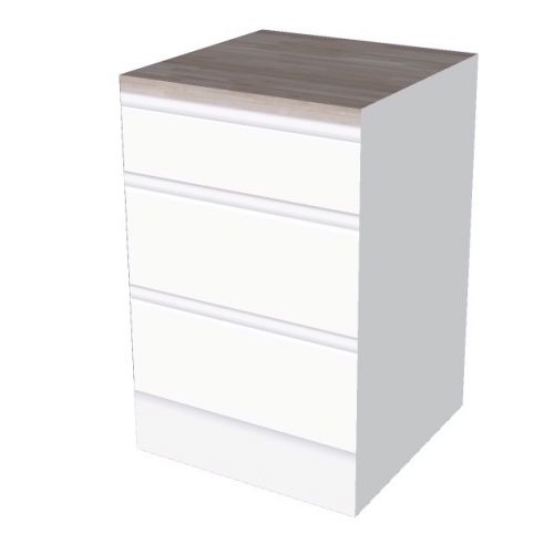 UNTERSCHRANK 60 CM GRIFFLOS MIT SCHUBLADEN