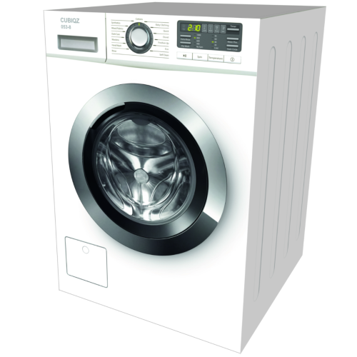 Waschmaschine aus Pappe 60 cm - 3D Attrappe | Cubiqz