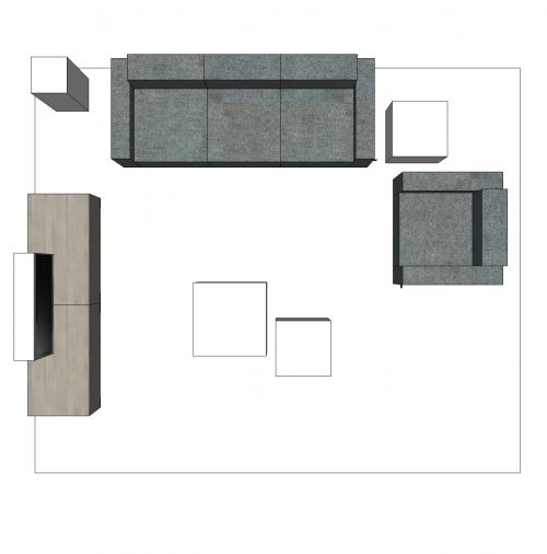 STARTERPAKET PAPPMÖBEL FÜR WOHNZIMMER