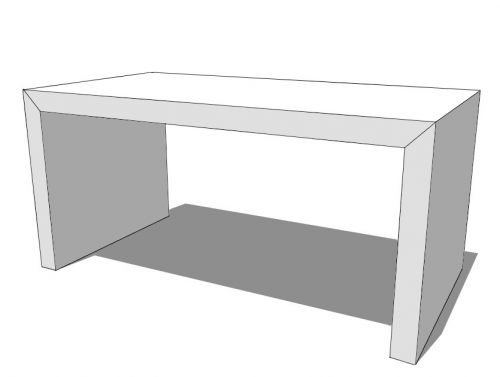 LUUCK Couchtisch 3-seitig