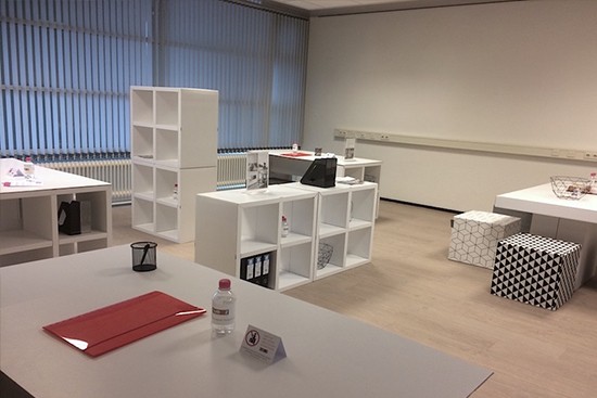 Modulare Pappmöbel LUUCK for Office Staging von Cubiqz Modulare Pappmöbel LUUCK for Office Staging von Cubiqz
