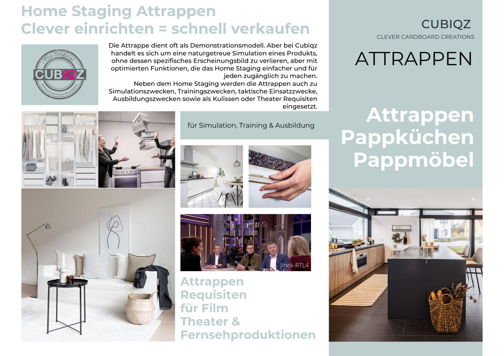 Attrappen | Pappküchen, Pappmöbel & Requisiten – Cubiqz Shop