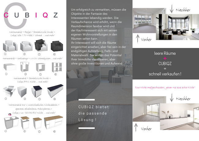 homestaging mit Cubiqz Pappküchen und Pappmöbeln?