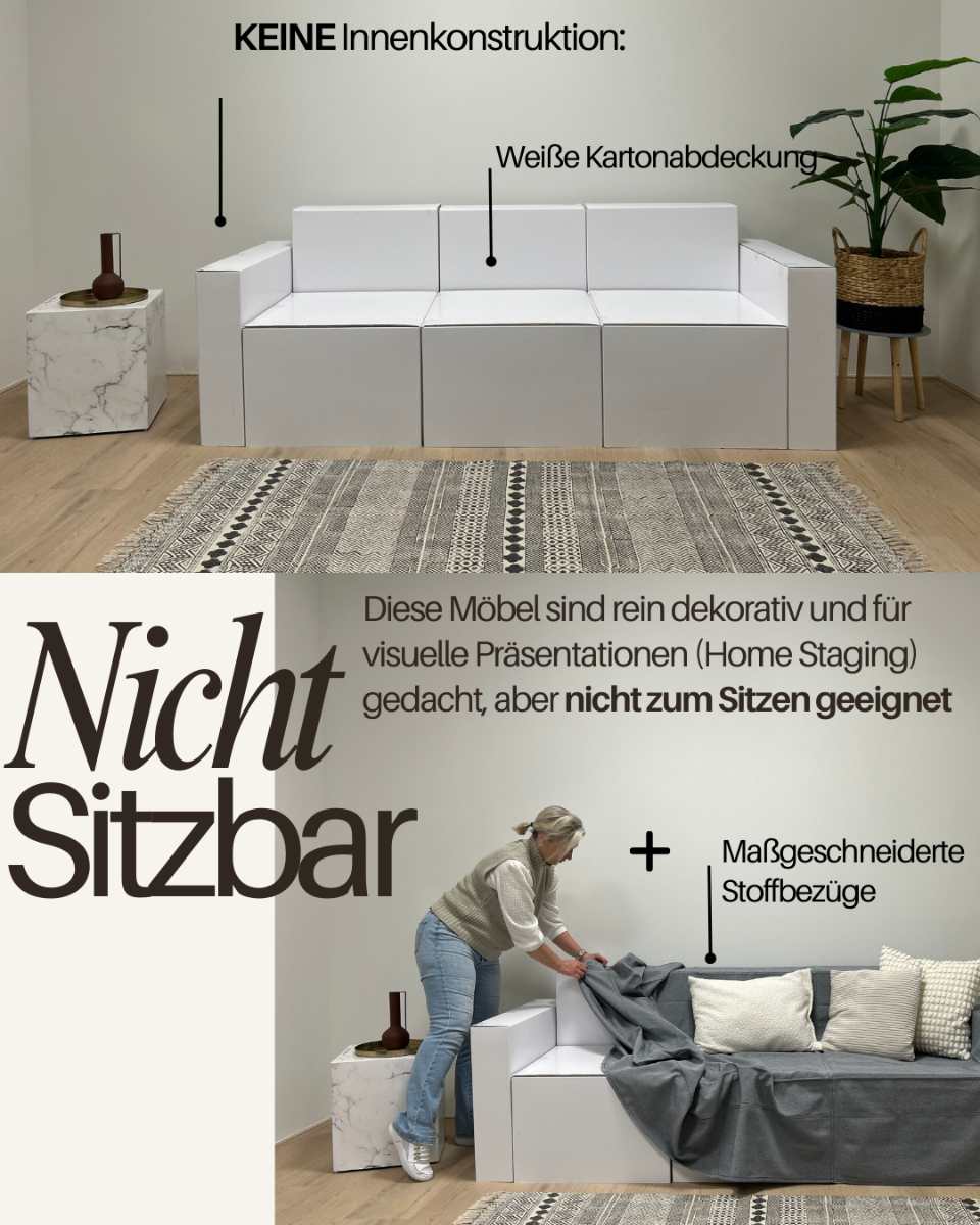 Cubiqz Pappmöbel - nicht zum sitzen geeignet