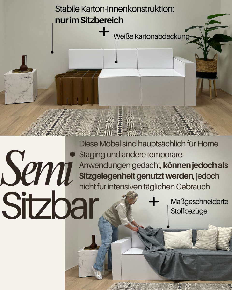 Cubiqz Pappmöbel - semi Sitzbar