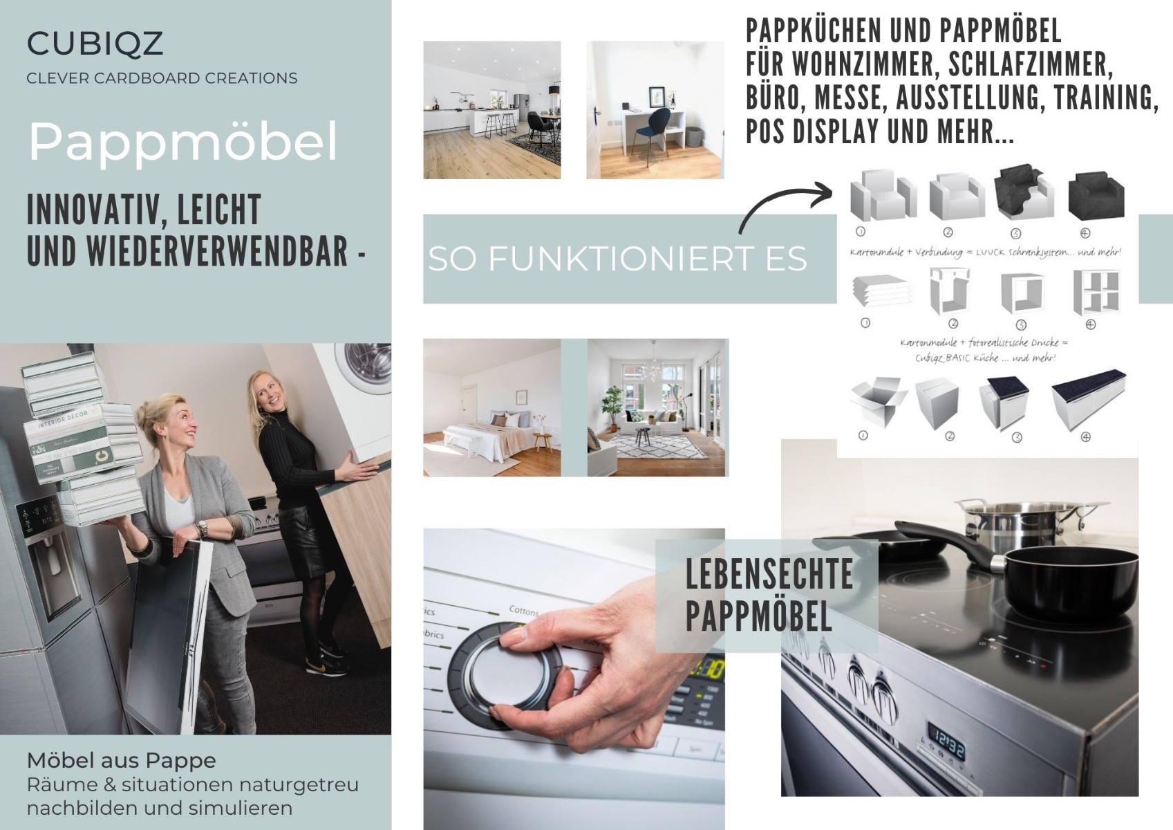 Pappmöbel | innovativ, leicht und wiederverwendbar - Cubiqz