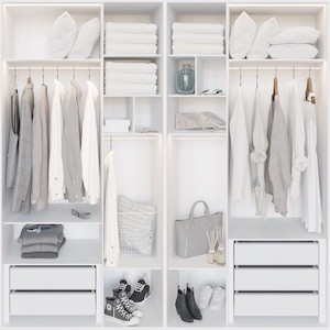 Roll-up Banner Kleiderschrank Attrappe - Cubiqz